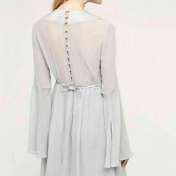 Anthropologie Size M Gray Ghost London Belled Peasant Dress NEW! - Picture 3 of 10
